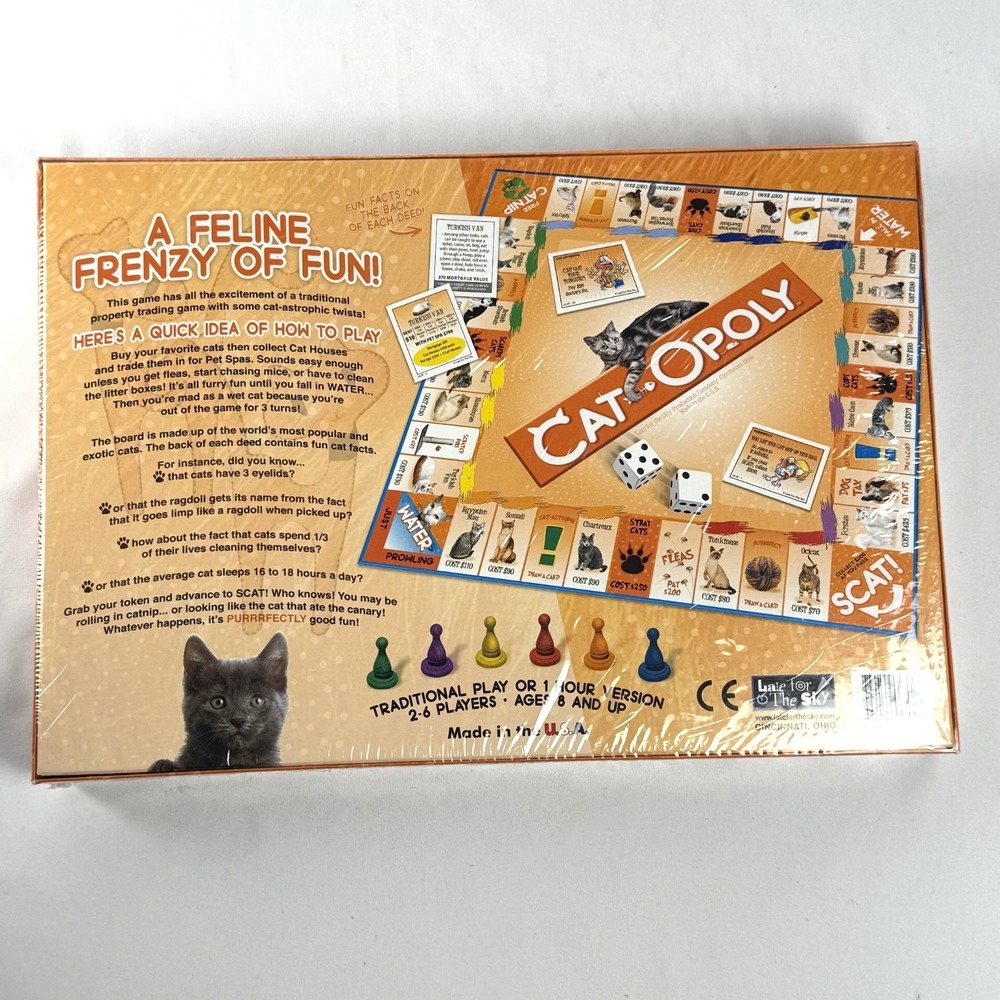 Board Game - Cat-Opoly Catopoly Cats (New) Factory Sealed - Picture 2 of 6